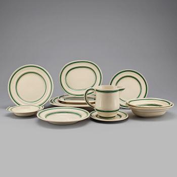 MATSERVIS, 41 delar. Flintgods, "Bandarillo", Wilhelm Kåge, Gustavsberg.