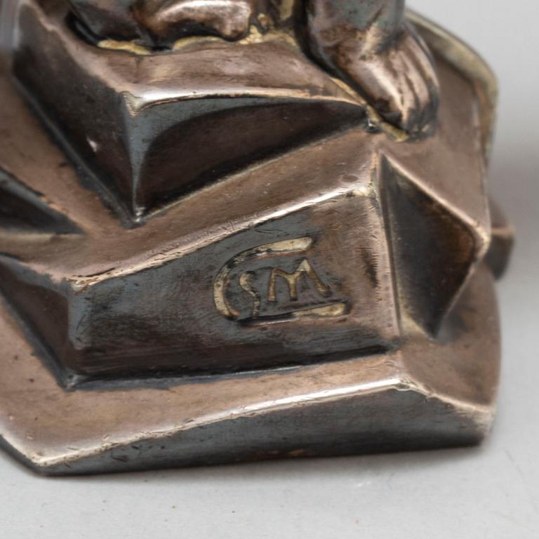 CHARLES SVEJSTRUP MADSEN, a silver plate paperweight.