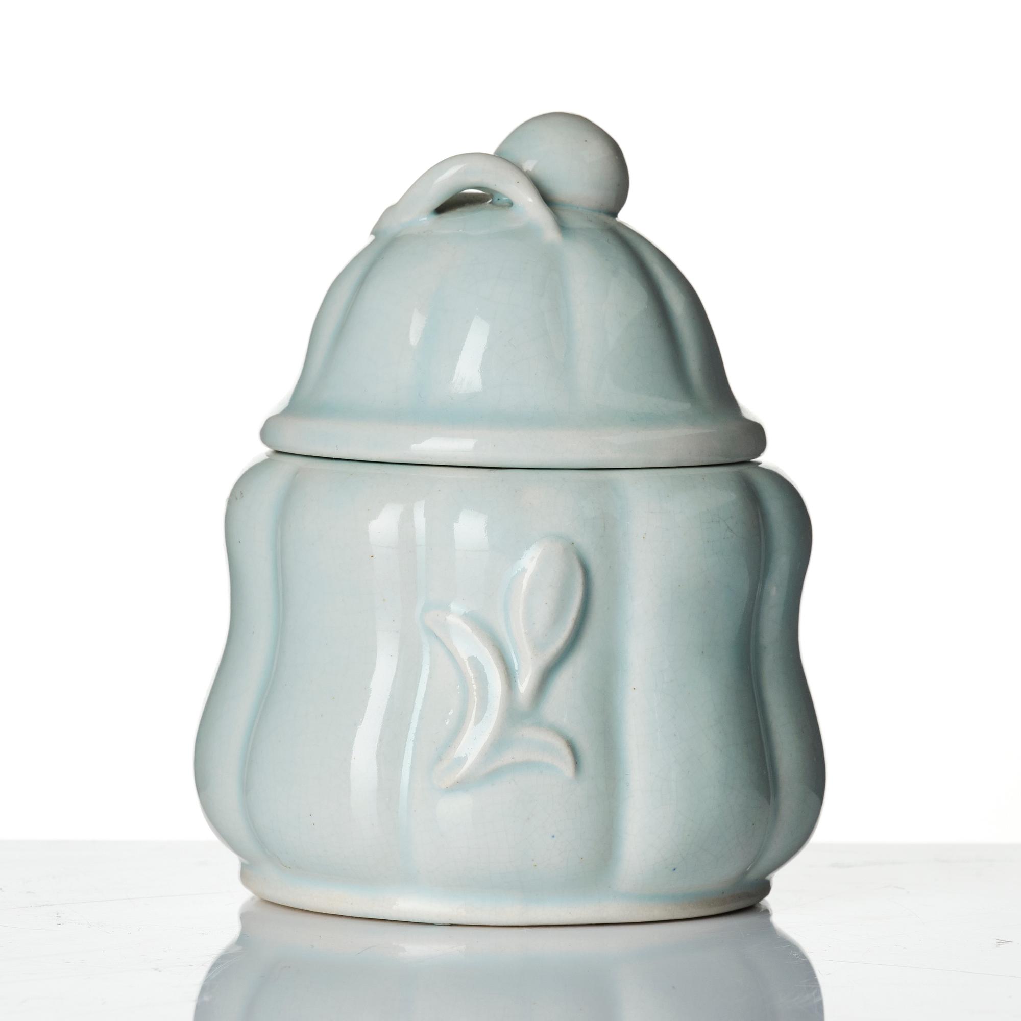 Wilhelm Kåge, a ceramic vase and a  lidded bowl, Gustavsberg 1927-28.