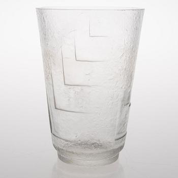 FRANS RANTANEN, maljakko lasia, signeerattu F. Rantanen -38 Karhula.