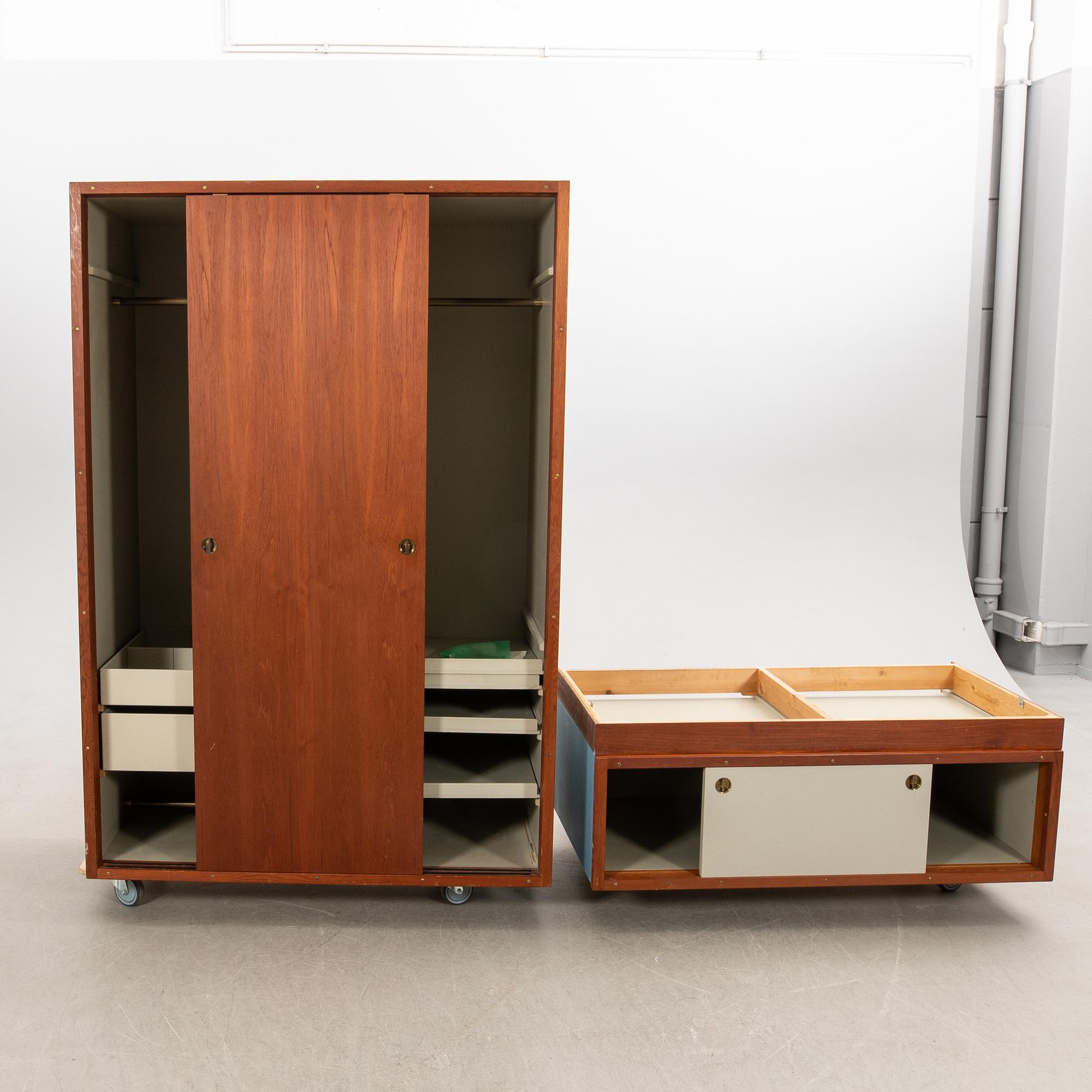 Børge Mogensen, & Grethe Meyer, cabinet/wardrobe, "The Building Cabinets of the Home", Denmark, 1960s.