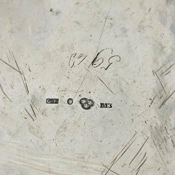 A Swedish early 19th century silver sugar casket, mark of Gustaf Folcker, Stockholm 1818.