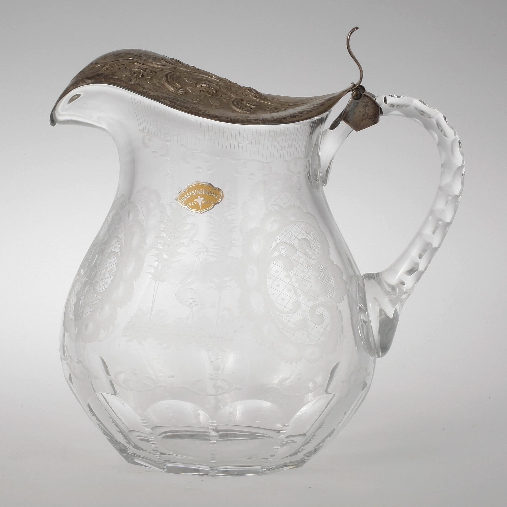 KANNA, glas samt silver, Kunstglasfabrik Josephinhütte, 1800/1900-tal.