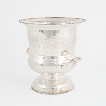 A silver-plate wine cooler, early 20th century.