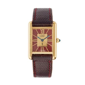 207. Cartier - Must de Cartier "Tank". Sterling silver. Quartz. 20 x 20 mm.