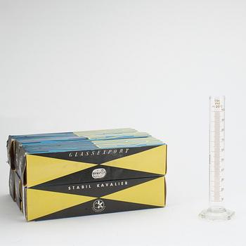 MÄTGLAS, 6 st, Bohemia glas, Czechoslovakia, 40/50 - talet.