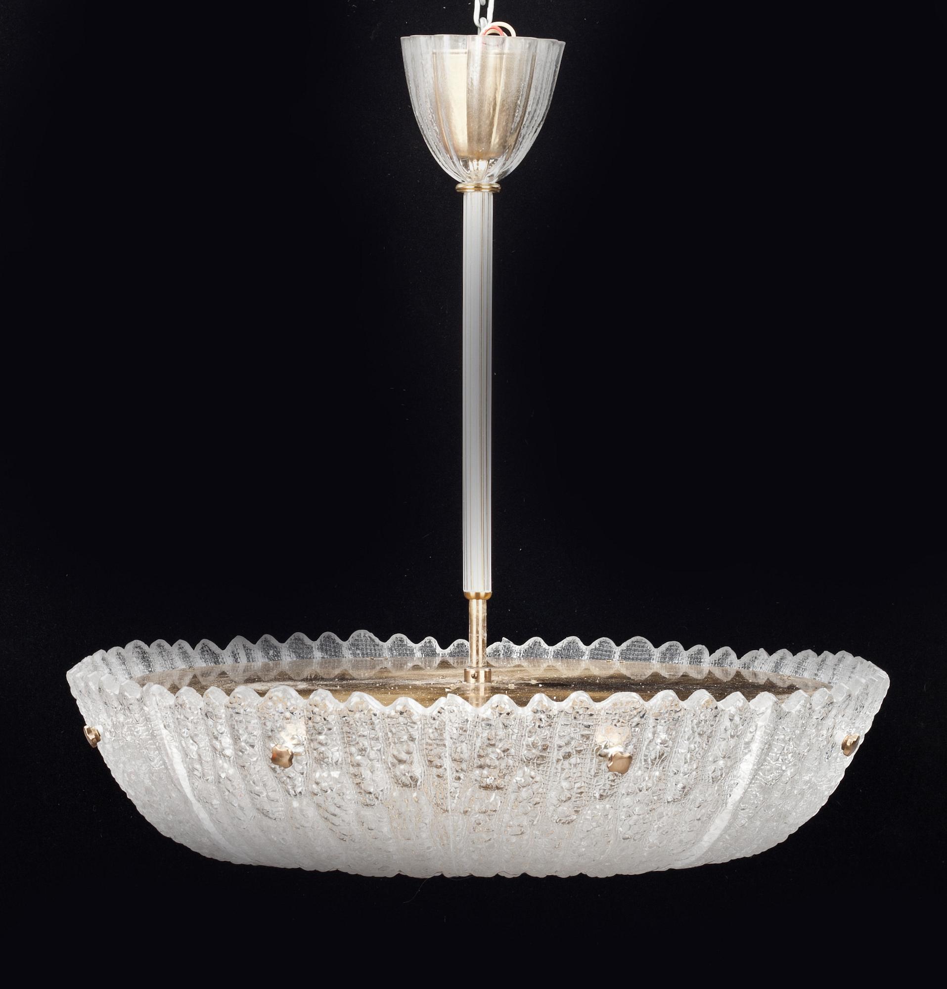 TAKLAMPA, Carl Fagerlund, Orrefors, diam 62 cm.
