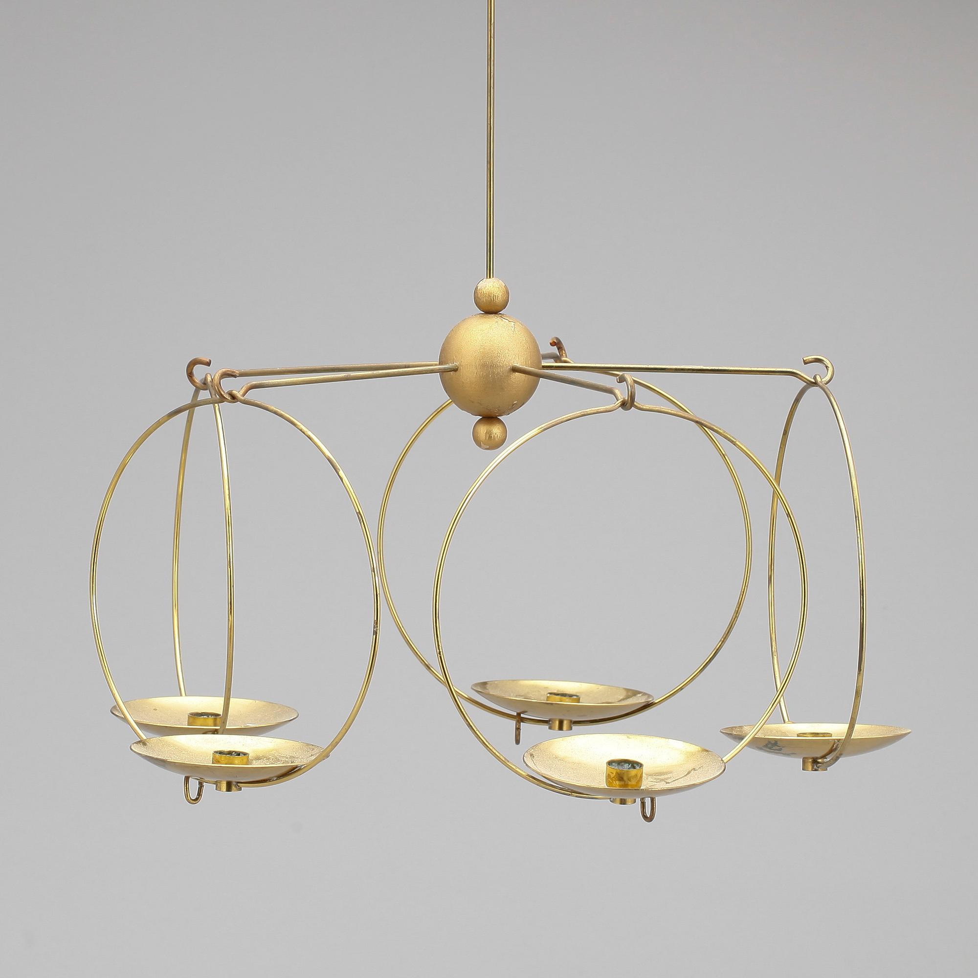 LJUSMOBIL, mässing, Kaija Aarikka, Finland, 1900-talets andra hälft.