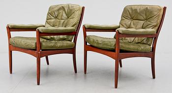 FÅTÖLJER, ett par, Göte Möbler, Nässjö, 1960-tal.