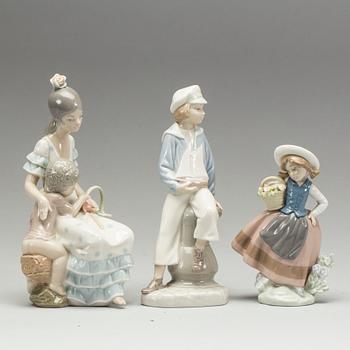 FIGURINER, 3 st Lladro, 1900-talets andra hälft.