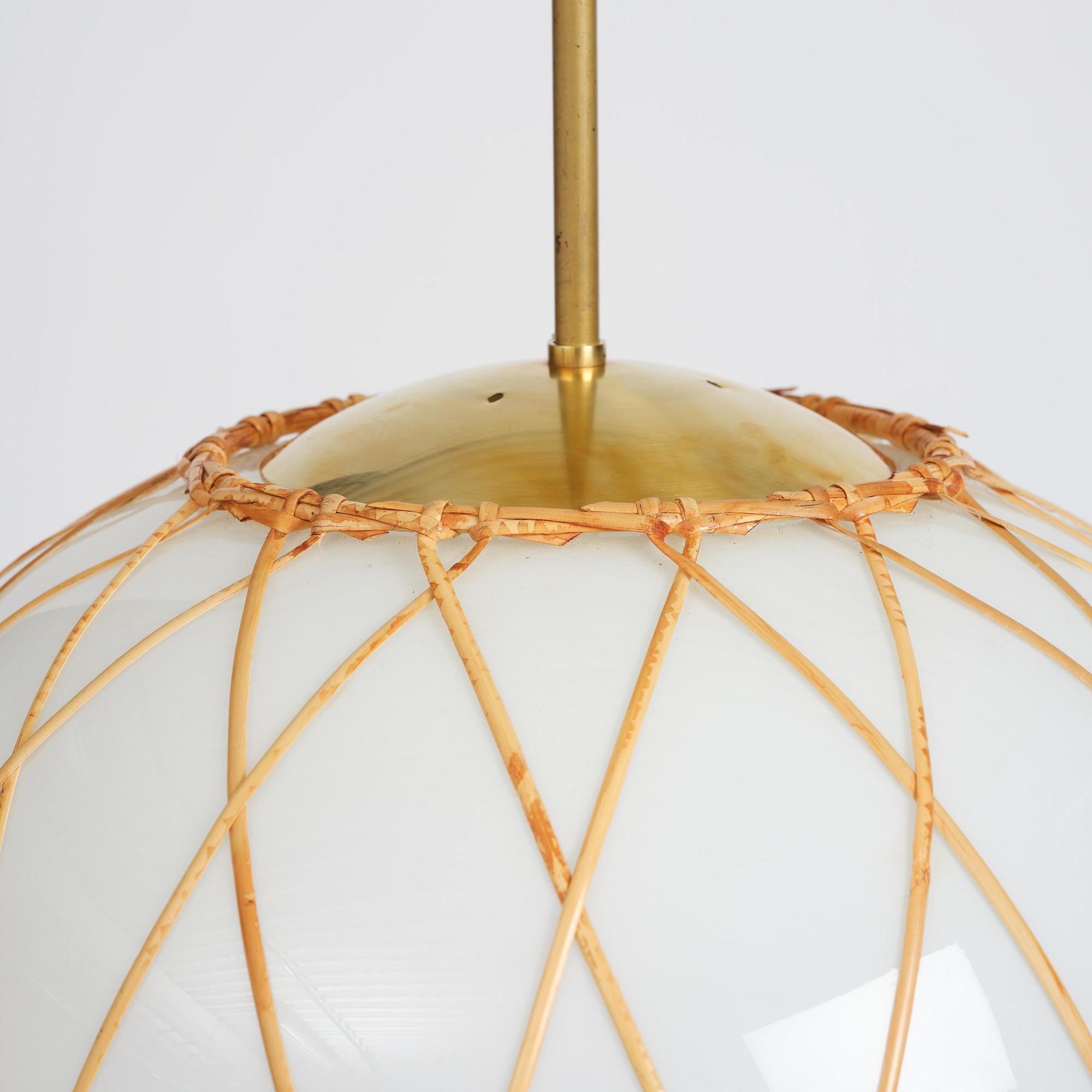 Harald Notini, taklampa, modell 11555, Arvid Böhlmarks Lampfabrik, Stockholm, 1940-tal.