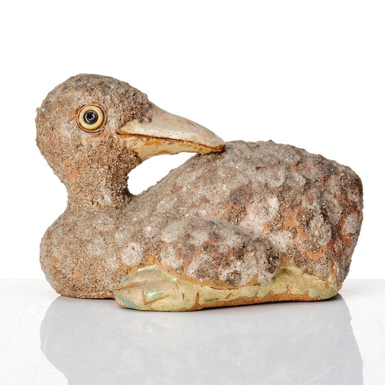 Tyra Lundgren, Tyra Lundgren, a stoneware sculpture of a bird, probably 1960-70s.