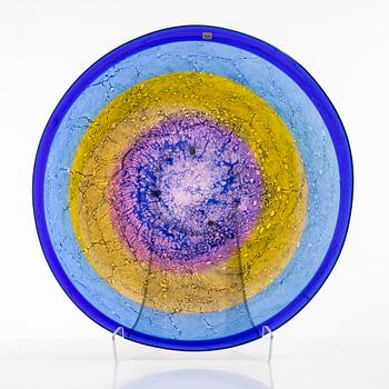 Ann Wärff, Plate, glass, Kosta Boda, signed.