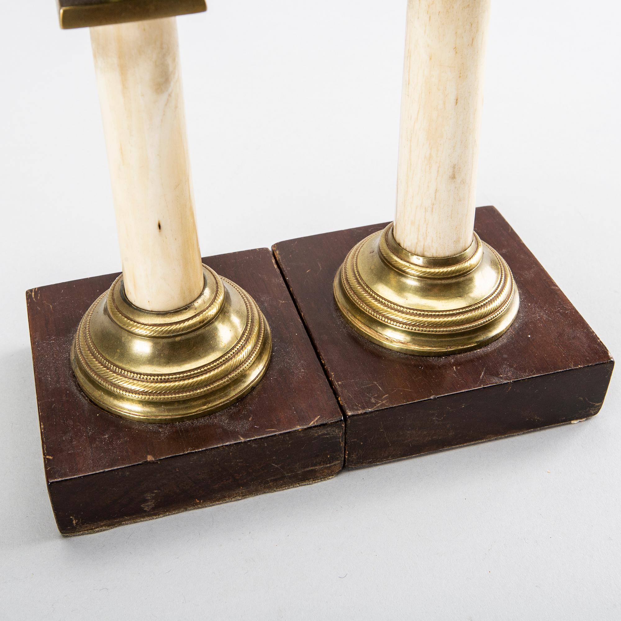 A pair of late empire  candlesticks, ca 1850.