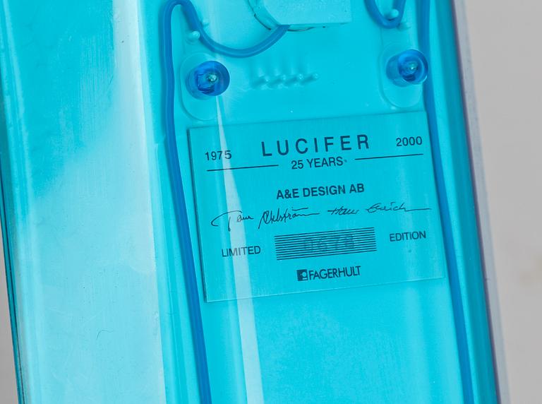 SKRIVBORDSLAMPA "Lucifer". A&E Design, Fagerhult, formgavs 1975.
