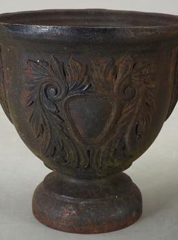 YTTERFODER, ett par, Svartmålat gjutjärn, Barockstil, Vattholma bruk, 1800-tal.