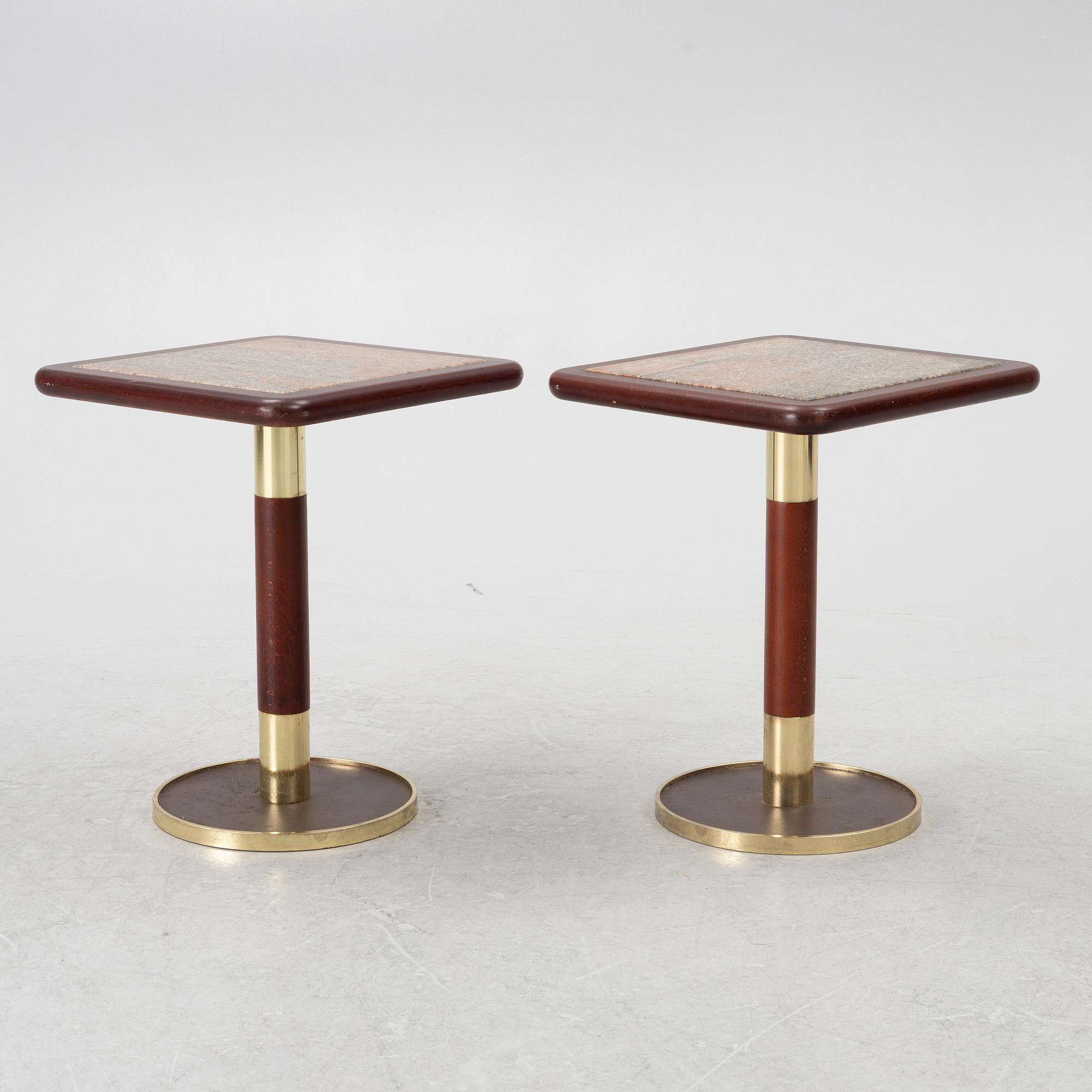 Sidobord, ett par, 1970-tal.