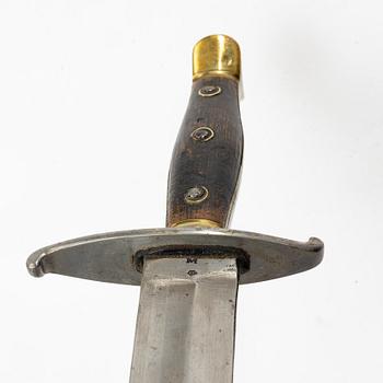 A Swedish cutlass 1810 pattern, with scabbard.