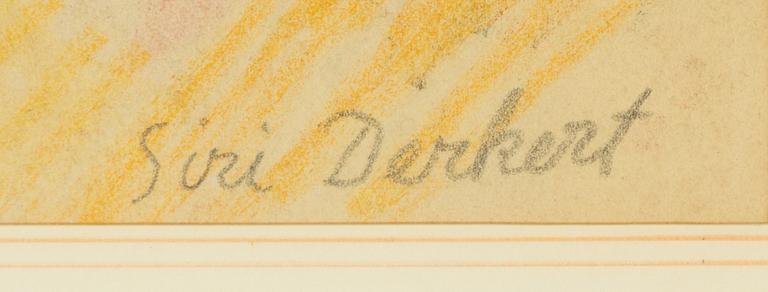 Siri Derkert, chalk drawing, signed.