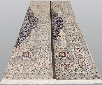 A part silk Nain carpet, so called 6LAA, approx. 320 x 200 cm.