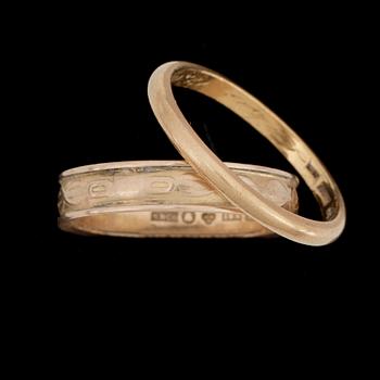 RINGAR, 2st, 23k resp 18k. Vikt 4,8 resp 6,1g.