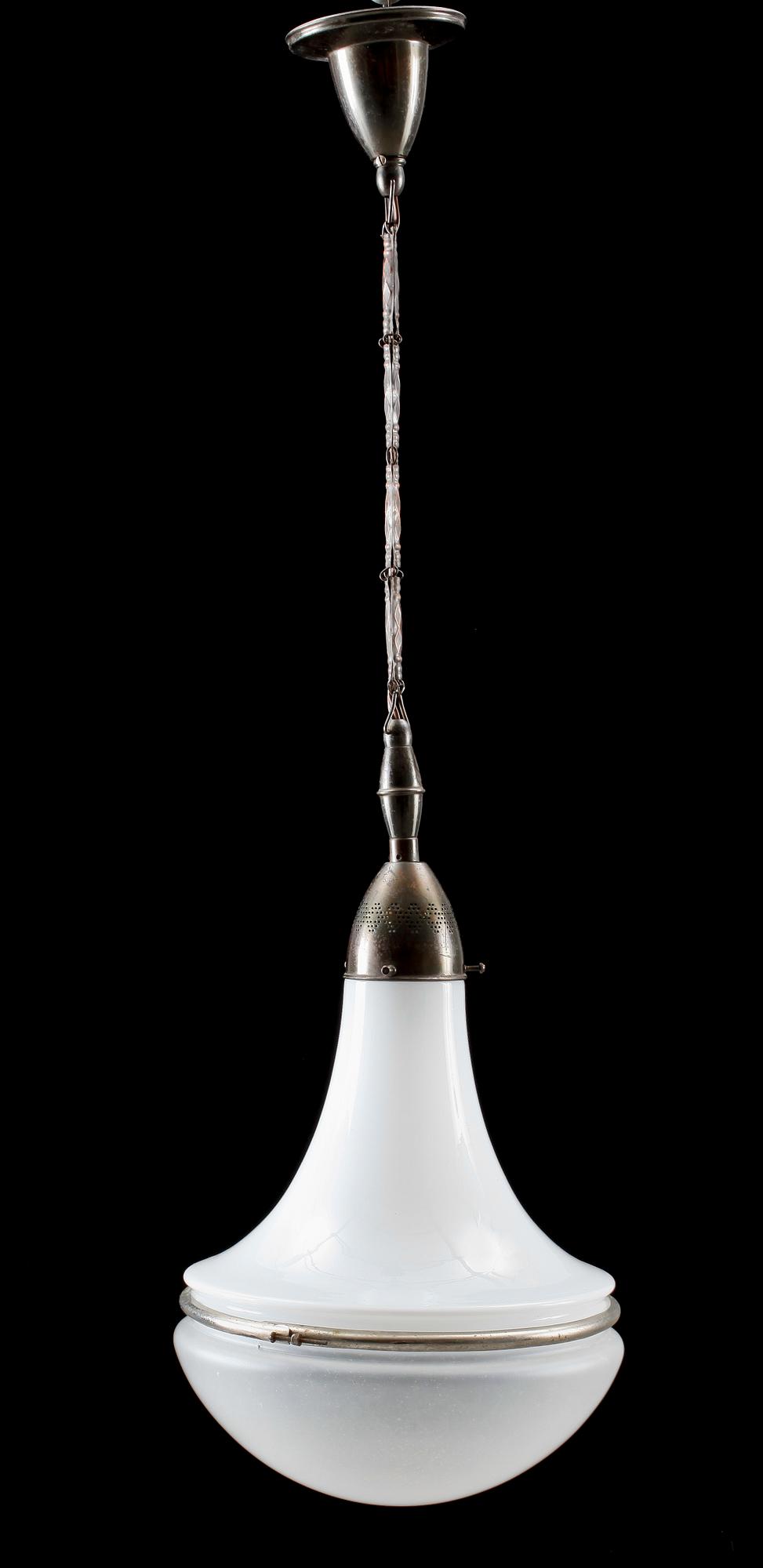 LAMPA, glas och metall, 1900-talets första hälft, h 107.