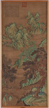 A Chinese landscape painting, signed Wen Zhengming (1470-1559),