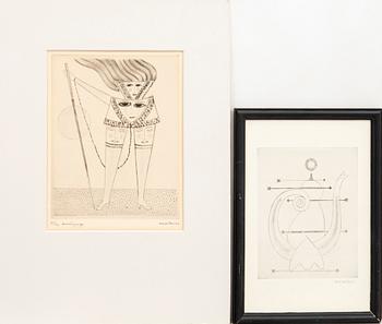 Max Walter Svanberg,  drypoint signed dated and numbered 56 21/40.