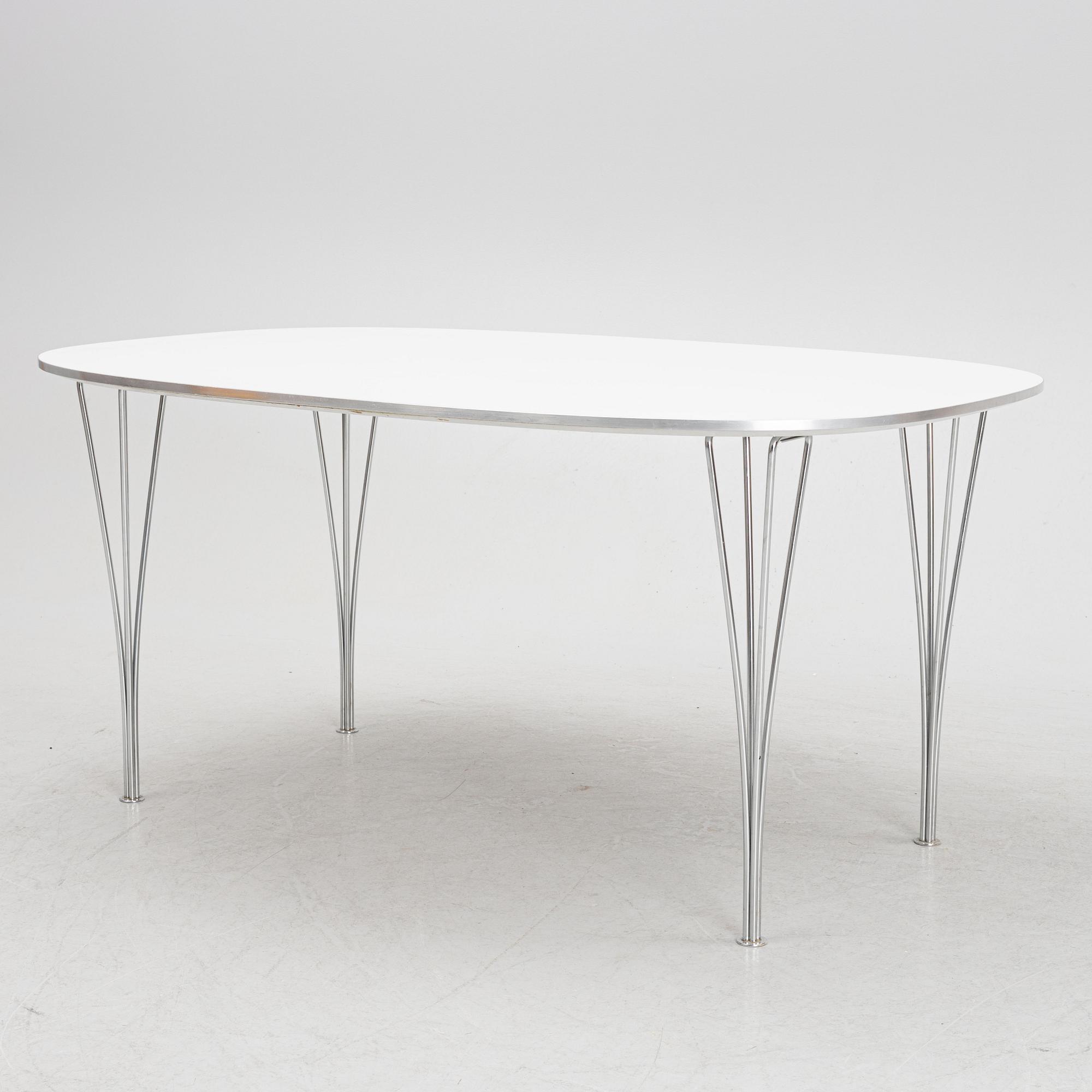 Bruno Mathsson & Piet Hein, matbord, "Superellips" för Fritz Hansen, Danmark.