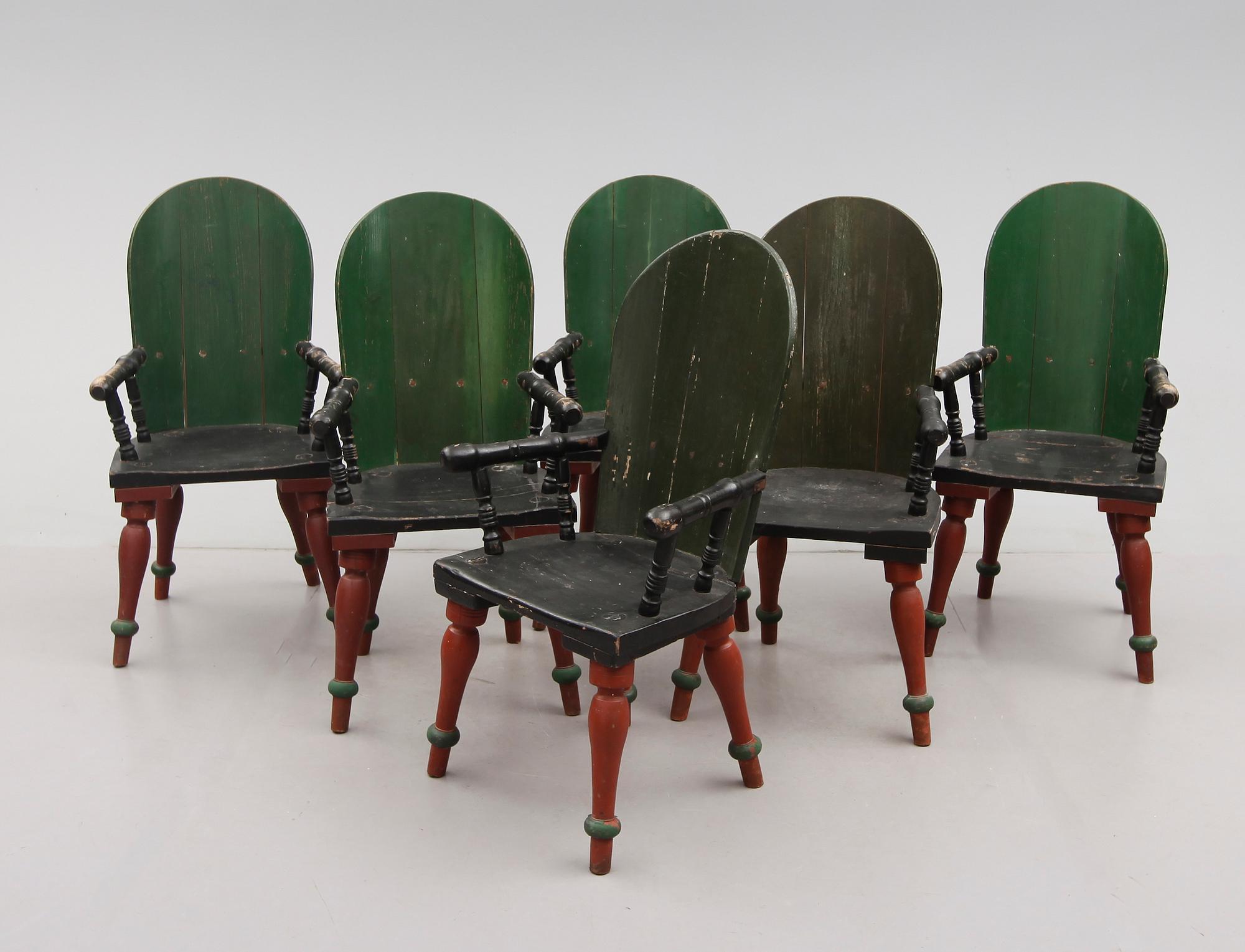 KARMSTOLAR, 6 st, 1800-talets andra hälft.