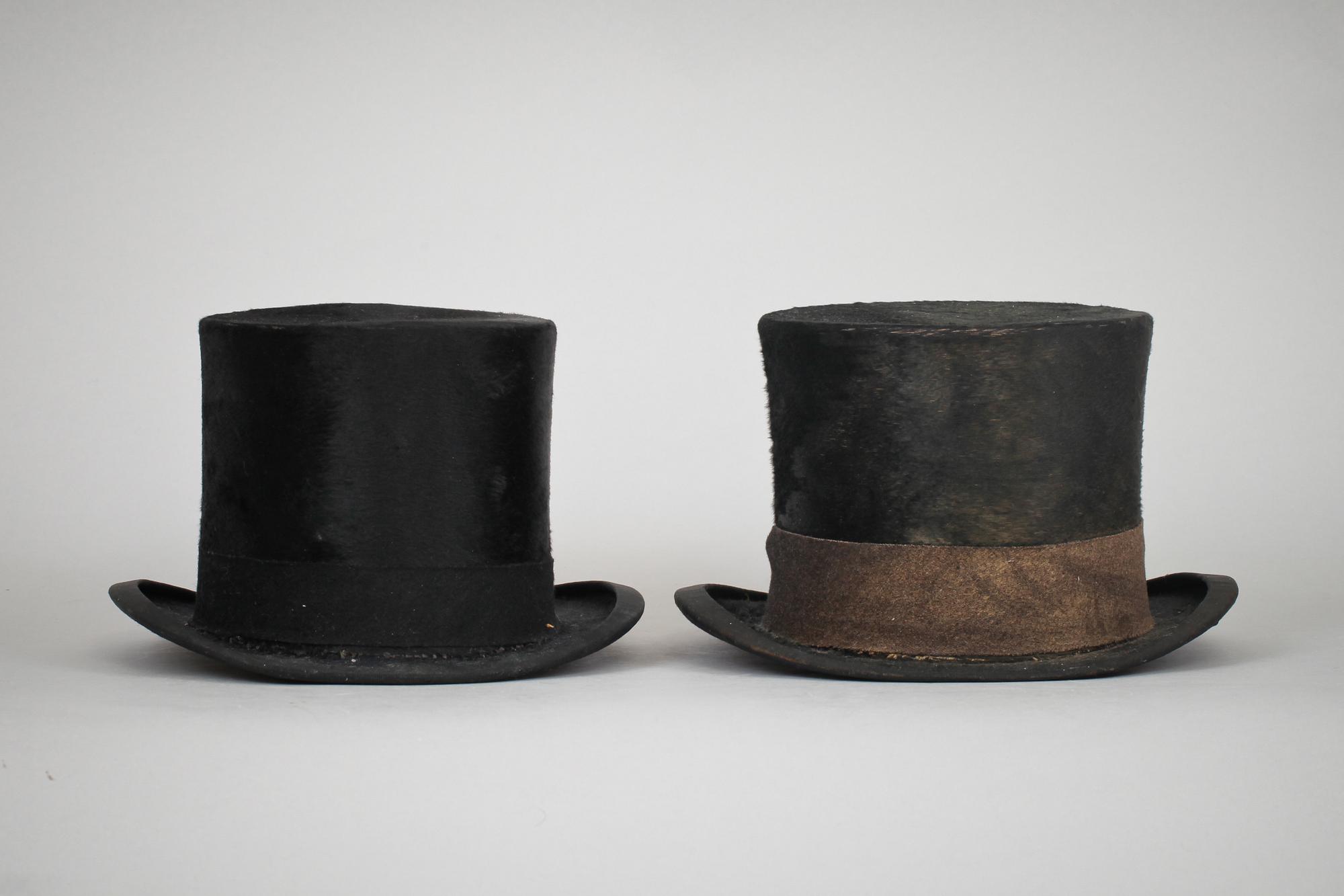 CYLINDERHATTAR, 2 st, 1900-talets början. London.