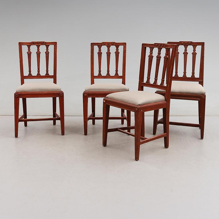 STOLAR, 4 st (3+1), gustavianska, 1700-/1800-tal.