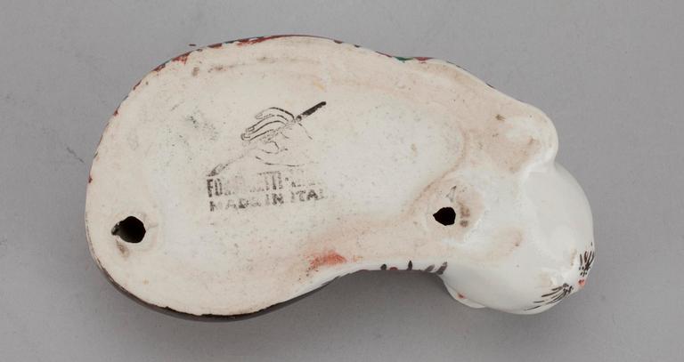 FIGURIN, keramik, Fornasetti, 1980-tal.