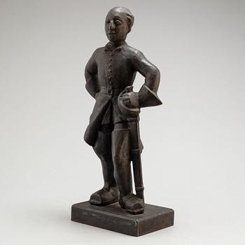 ALLAN EBELING, a cast iron sculpture depicting Karl XII.