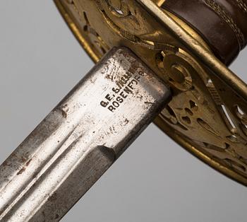 SABEL, (Pallasch) m/1893 för officer vid Kavalleriet, lång modell.