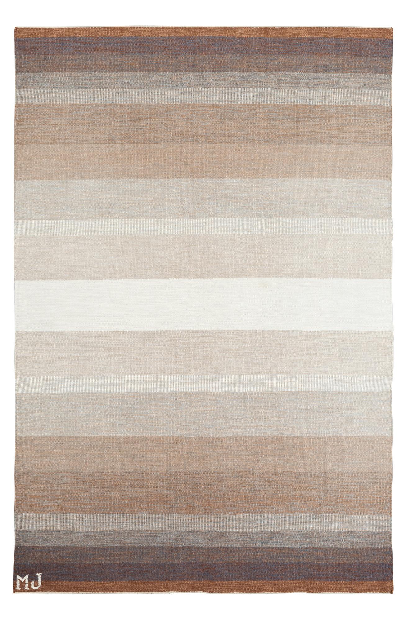 MATTA. Slätväv. 289,5 x 194,5 cm. Signerad MJ. Sverige omkring 1960-1970.
