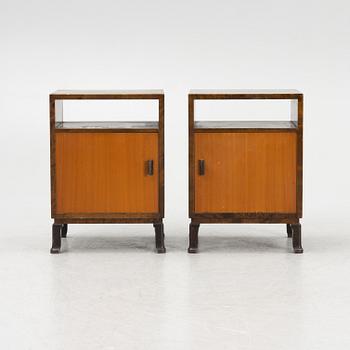 Sängbord, ett par, funkis, 1930-tal.