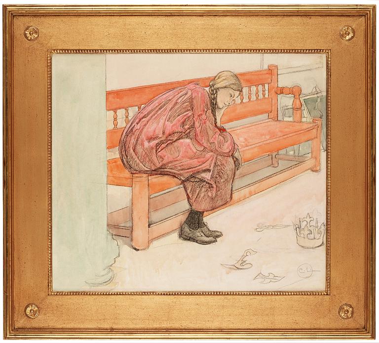 Carl Larsson, "Teaterfunderingar" (Thoughts of theater).