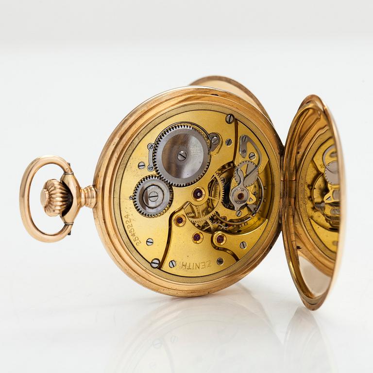 Zenith, pocket watch, hunter, 50 mm.