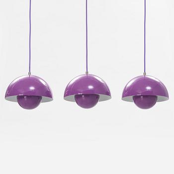 Verner Panton, taklampor, 3 st, "Flower Pot VP1", &Tradition, Danmark.