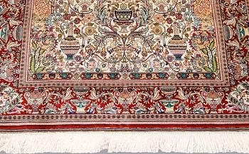 Matta, orientalisk, silke, silkesvarp, ca 1,000,000 knutar /kvm, ca 153 x 94 cm.