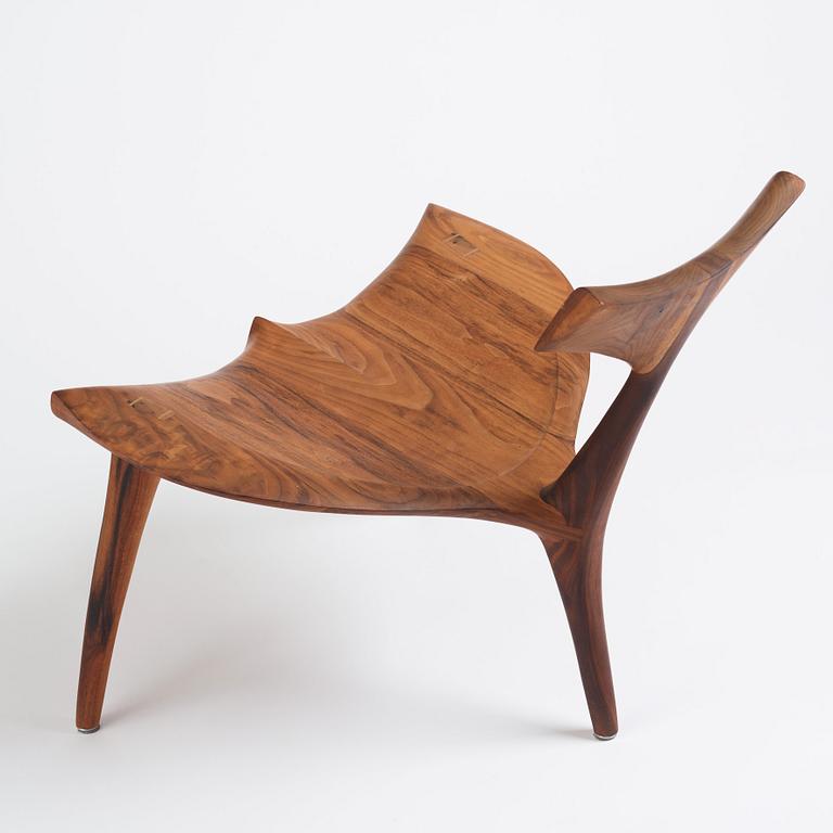 Morten Stenbæk, a "Whale Chair", No. 17, his own studio, Denmark, 2018.