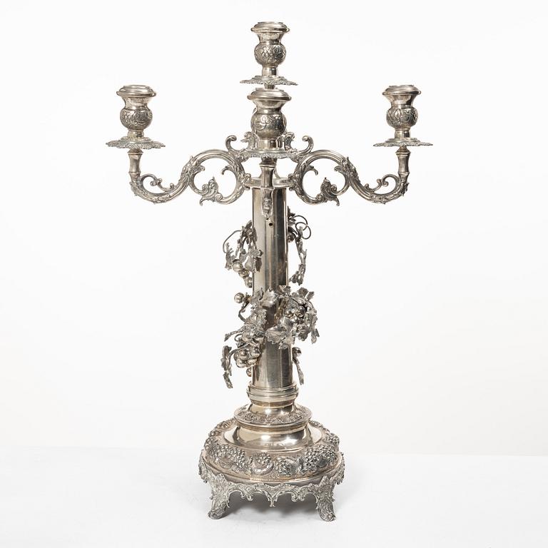 Kandelaber, 1900-tal, ostämplad, troligen silver.