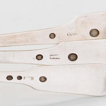 A 124-piece set of Danish silver cutlery, maker's mark of K. C. Hermann, Copenhagen,  1914-36, main part marked in 1914.