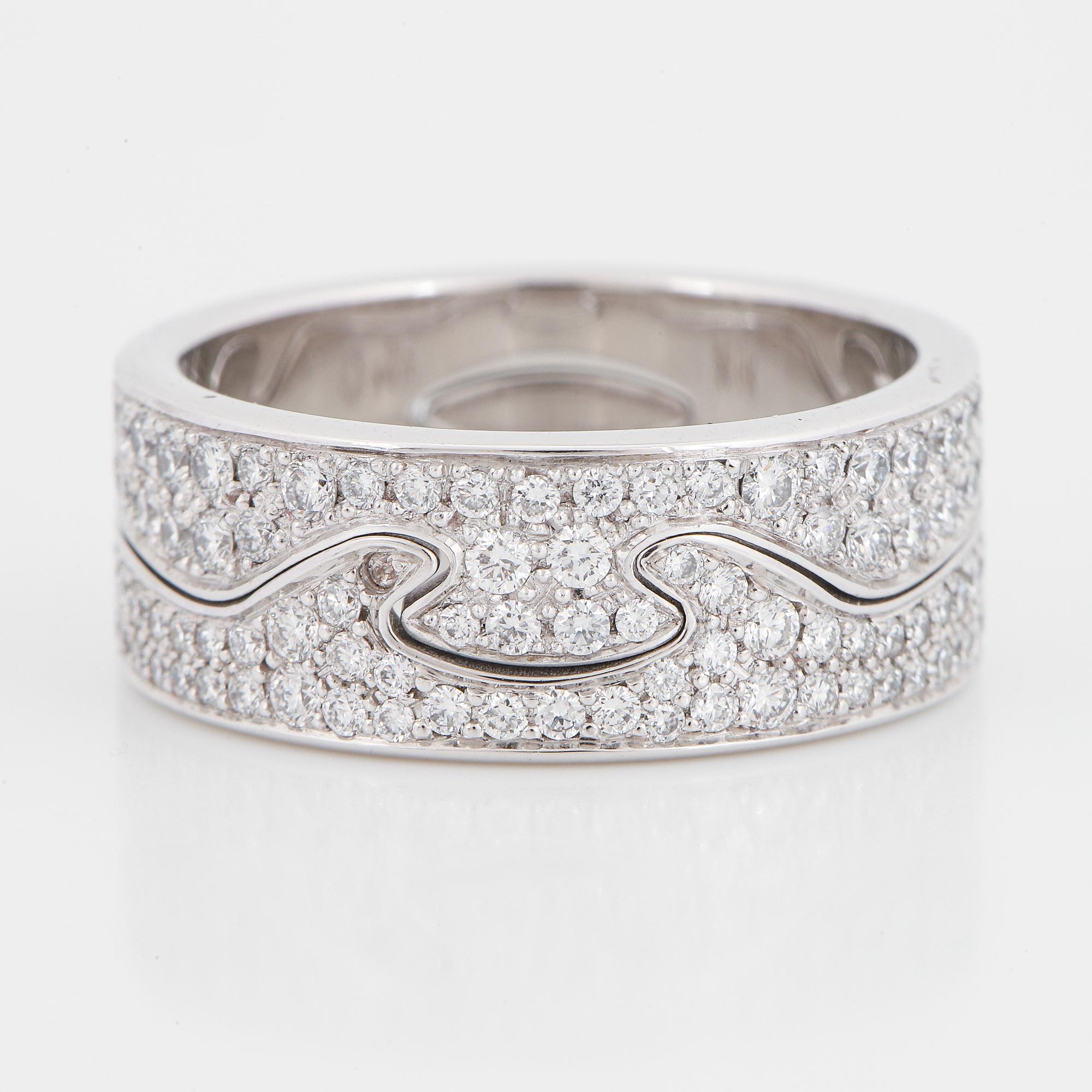 GEORG JENSEN, two "Fusion" brilliant cut diamond rings.