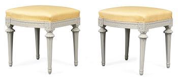 901. A pair of stools by J. Lindgren.