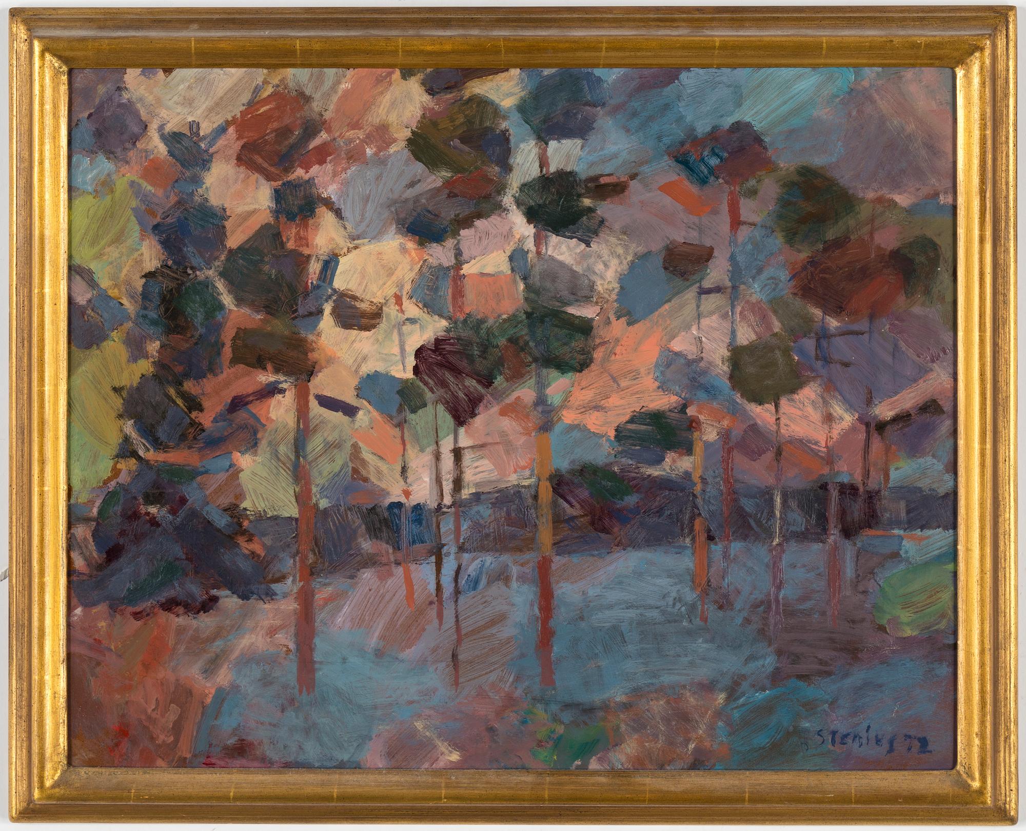 PER STENIUS, oil on panel, signed and dated Stenius 72.