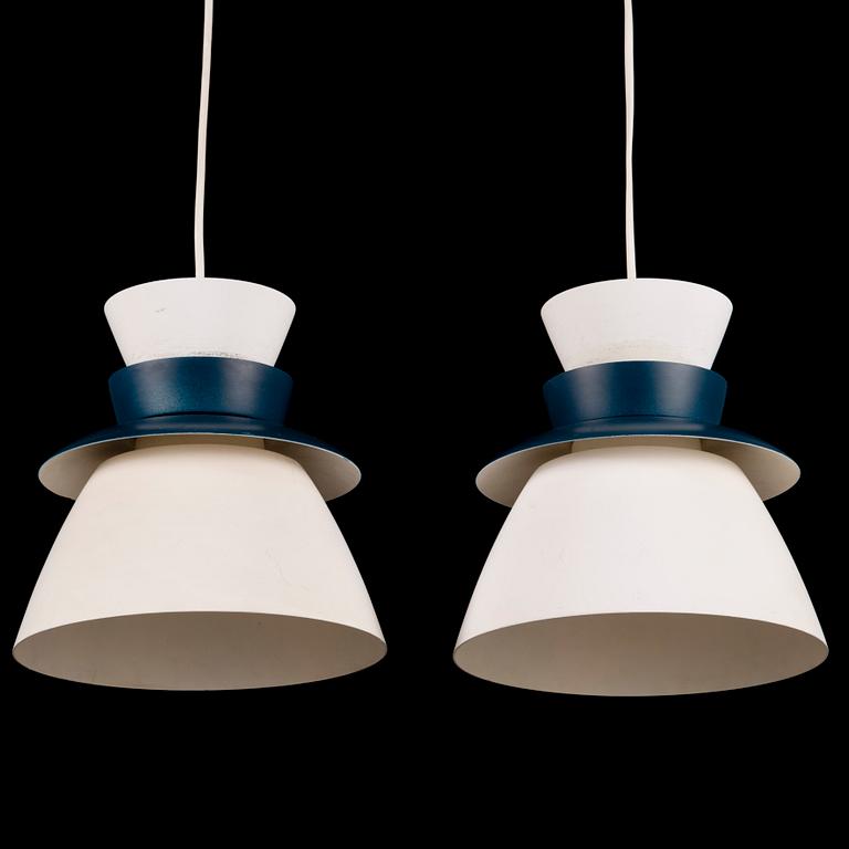 JØRN UTZON, two mid 20th century 'U336' pendant lights for Artek by Valaistustyö.