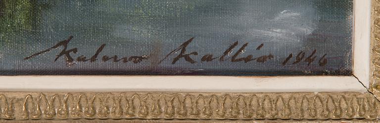 Kalervo Kallio, öljy kankaalle, signeerattu ja päivätty 1946.