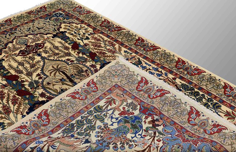 A CARPET, Figural Kashmar, around 300 x 195 cm.